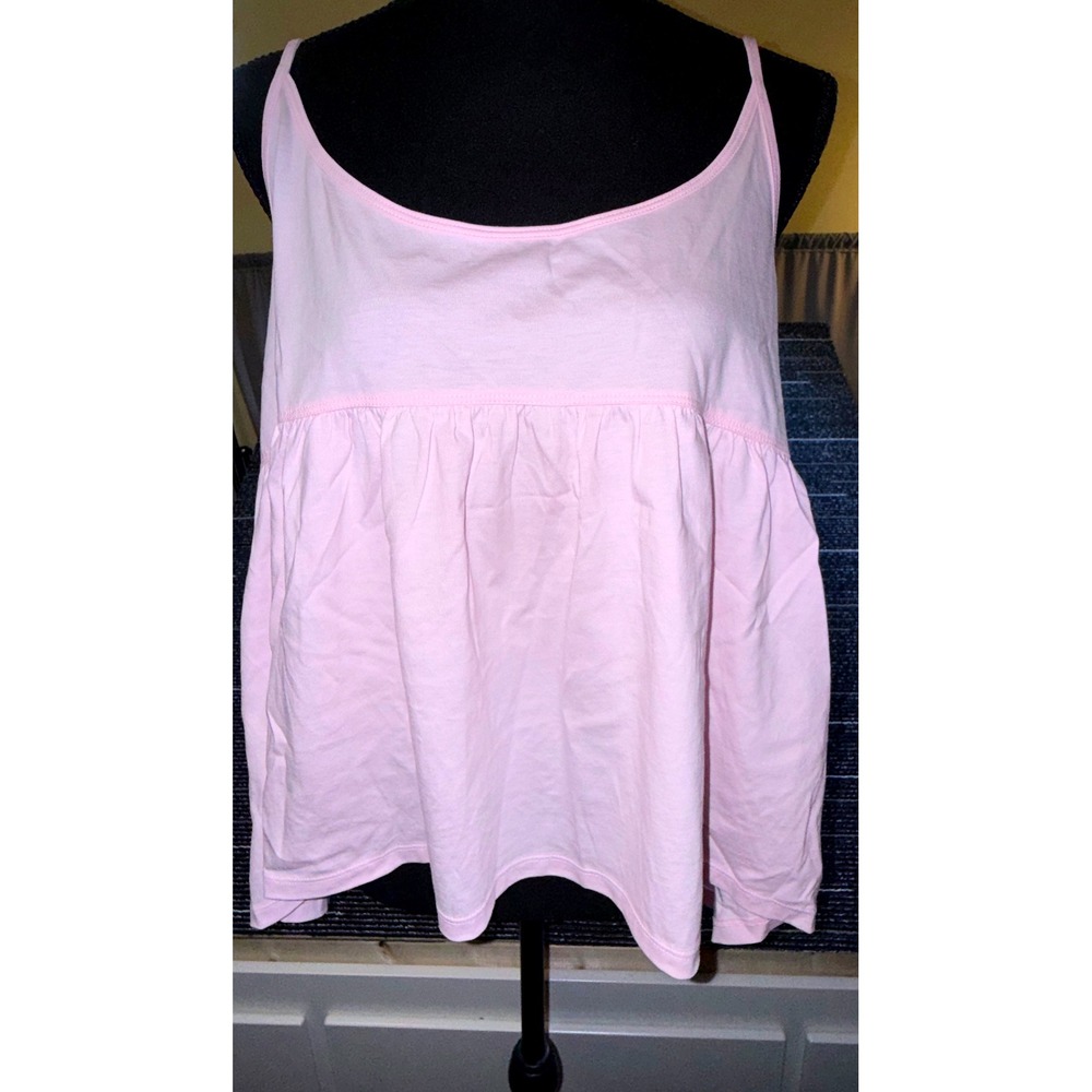 Sunday‎ Best Aritzia Pastry Camisole Women L Pink NEW Babydoll Cotton Tank Top